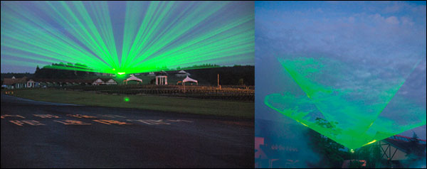 ドイツ村　レーザー演出